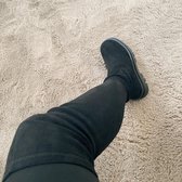 Shoekueen Dames Overknee Laarzen Zwart Suede 38