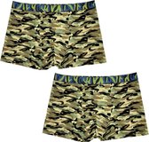 green-goose® Bamboe Boxershorts | 2 Stuks | Maat S | Legermotief | Camouflage | Groen | Duurzaam | Stretch | Ademend en Thermoregulerend
