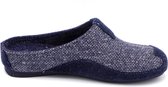 Emanuela Pantoffel Muil 1521 Blu Woolbone Blauw maat 36