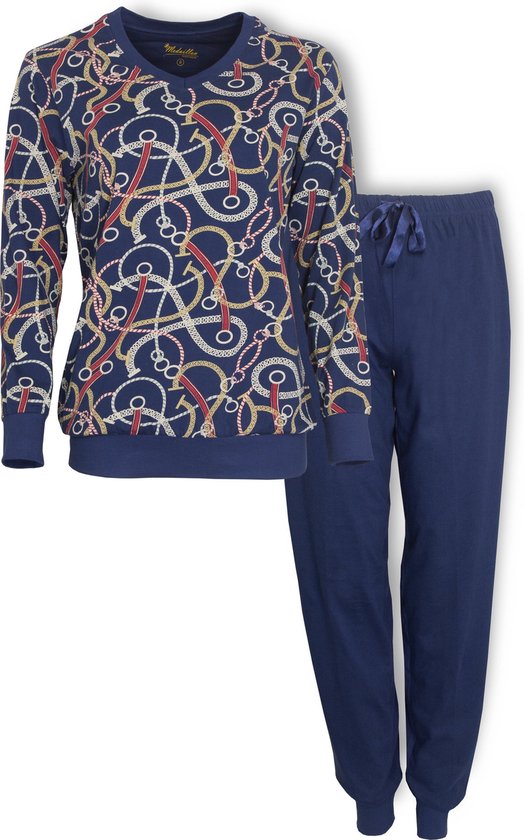 Medaillon - Dames Pyjama - Blauw - Maat XXL