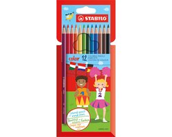 STABILO Color - Kleurpotlood - Intense Kleuren En Makkelijke Kleurafgifte - Etui Met 12 Kleuren