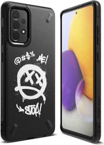 Ringke Onyx Samsung Galaxy A72 Hoesje Flexibel TPU Zwart Graffiti