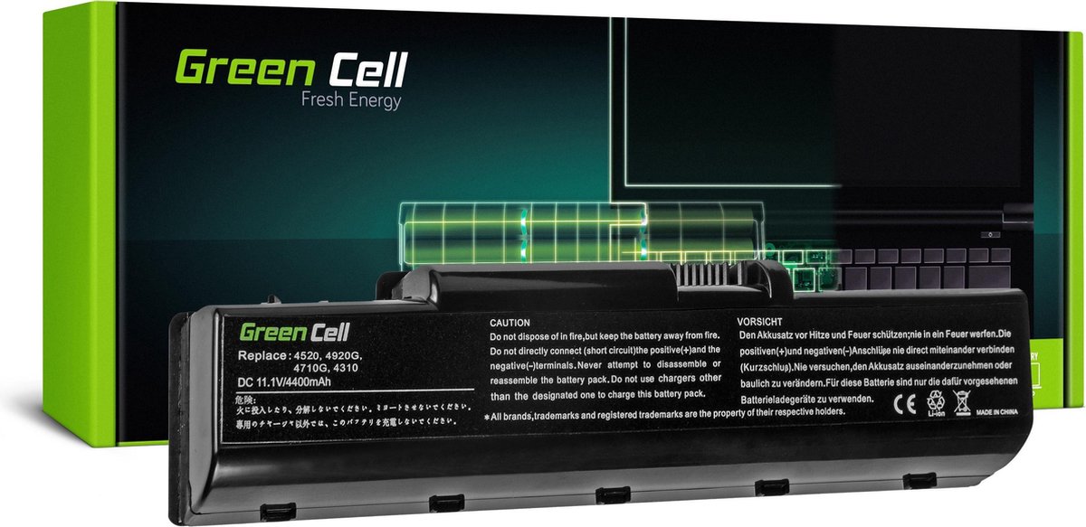 GREEN CELL Batterij voor Acer Aspire 4710 4720 5735 5737Z 5738 / 11,1V 4400mAh