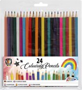 Kleurpotloden 24 stuks | Grafix | in etui - kleuren voor kinderen