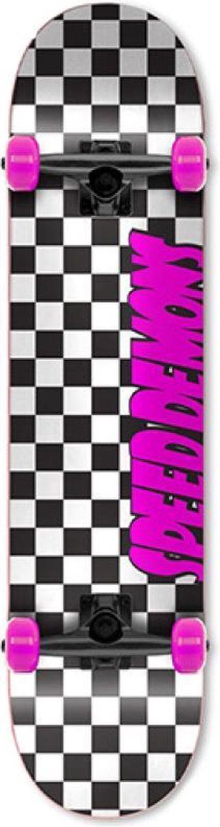 Speed demons - Checkers Pink 7.75 skateboard