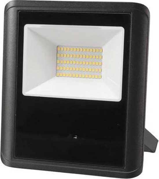 LED-SCHIJNWERPER VOOR BUITENSHUIS - 50 W, NEUTRAALWIT - ZWART - MICROGOLFSENSOR