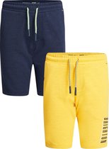 WE Fashion Jongens slim fit joggingshort, 2-pack