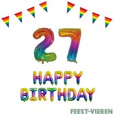 27 jaar Verjaardag Versiering Pakket Regenboog