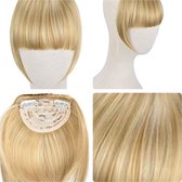 Clip In Pony Haarpony Fringe Bangs Hairextensions HONEY MIX BLOND