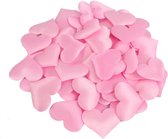 Stoffen Hartjes Roze - 100 stuks - Decoratie - Liefde - Romantisch - Kleine hartjes