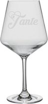 Wijnglas Met Tekst - Tante - Zwangerschapsaankondiging - Verjaardag - Uniek Cadeautje - Helder