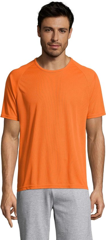 SOLS Heren Sportief T-Shirt met korte mouwen Performance (Oranje)