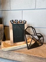 Decoratie-set houten schaal / fotolijstje LOVE / Houten geometrisch hart /moederdag / moederdag cadeautje / mama / verjaardag / cadeau / geschenkset