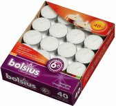 Bolsius Waxinelichtjes - 40 Stuks - Wit