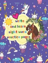 Write and learn sight word practice pages