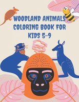 Woodland Animals Coloring Book For Kids 5-9