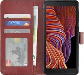 Samsung Galaxy Xcover 5 Hoesje - Bookcase - Pu Leder Wallet Book Case Bruin Cover