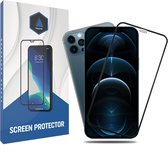 Prisma NL® iPhone Screenprotector voor iPhone 12 Pro Max - Premium - Beschermglas - Gehard glas - 9H - Zwarte rand - Tempered Glass - Full cover