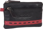 Massi Miliano Sleutel-etui Nappa Leer Unisex Zwart/Rood - (RG-9091-(6+36) -12.5x1x8cm -