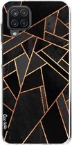 Casetastic Samsung Galaxy A12 (2021) Hoesje - Softcover Hoesje met Design - Black Night Print