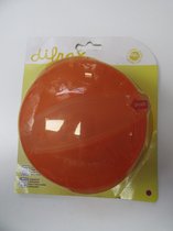 Difrax zuignap bordje met deksel en lepeltje ,  orange ,
