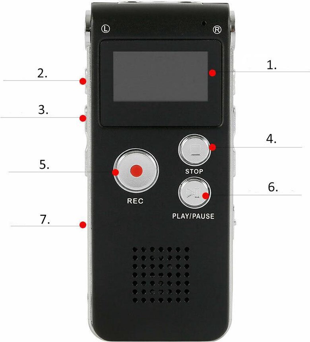 Voice Recorder 8GB Digitale spraakrecorder Dictafoon Geluid
