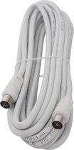 Coax Kabel - Igna Crito - 5 Meter - Rechte Connectoren - Wit