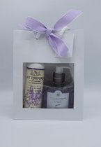 Geschenktasje bodylotion + savon liquide lavendel - cadeautje - Kerst - geschenk