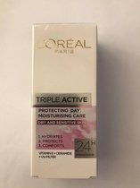 L'Oleal Triple Active Protecting Day Moisturising Care Dry And Sensitive Skin 24h Hydratation 50ml