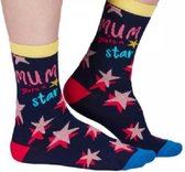 Moeder sokken -Mama sokken - Mum you're a STAR - maat 37/42 met lurex - moederdag cadeau