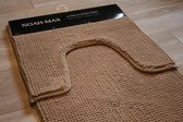 wc matten set - beige - 45x45cm + 45x75cm