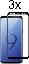 Samsung S9 Screenprotector - Beschermglas Samsung galaxy S9 Screen Protector Glas - Full cover - 3 stuks