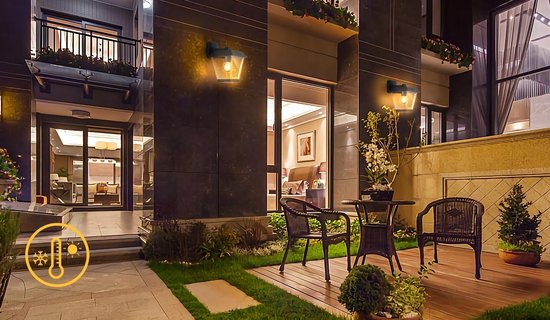 Applique LED - 1x E27 - Style moderne - étanche IP44 - Excl. Source de lumière