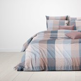 Mistral Home - Dekbedovertrek - 100% katoen - 140x200+65x65 cm - Met flessenhals - Scot Torino - Blauw, Rose