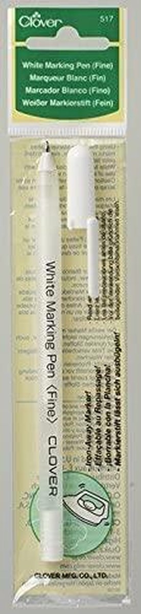 Clover 517 White marking pen fine Iron-away marker