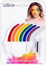 Boland - Set Make-up Schmink palet Regenboog - Multi - Schmink palet - Carnaval, Themafeest, Kinderfeestje, Festival, Pride