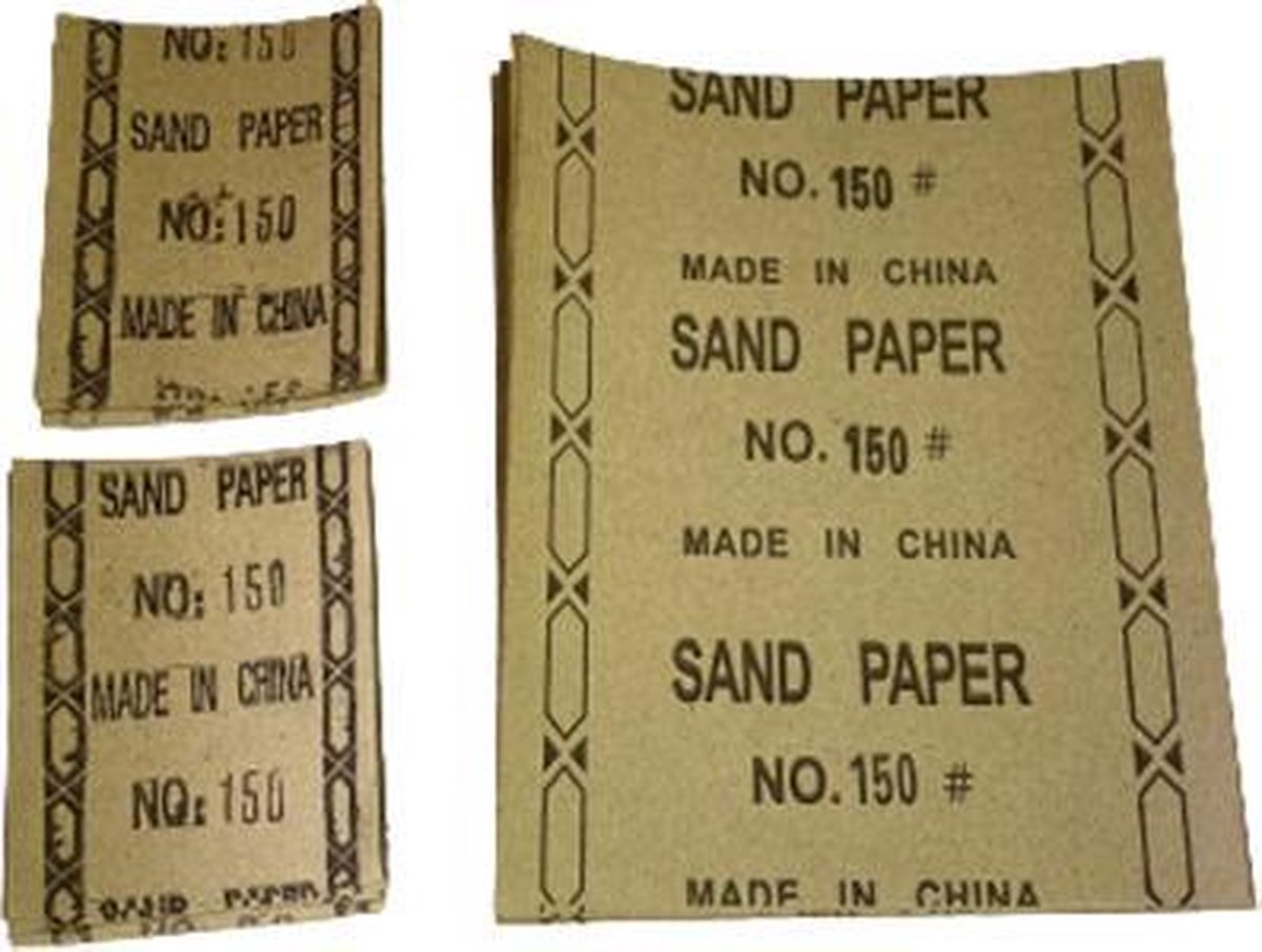 Schuurpapier - bruin / Zwart - Set van 20 stuks