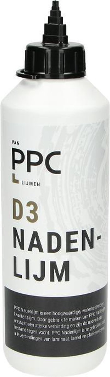 Nadenlijm Parket - Houten vloeren lijm - D3 Transparant - Kleurloos - Watervast - 0,5 l. tube - PPC