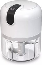 Mini Hakmolen - Mini Blender - Mini Foodprocessor- Hakmolen Electrisch  - Babyvoeding Blender - RVS - Waterbestendig - Antislip - Draadloos - ø 9,5 x 11,5 cm - Wit