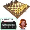 Afbeelding van het spelletje Queen’s Gambit | Houten Schaak Box - MAJESTIC | met GRATIS Digitale Schaak klok | Groot! Schaakbord: 44 x 44 cm | Magnetisch Speelveld | Houten Schaakspel | Brain Trainer | Educatief Speelgoed | Bordspel | Backgammon | Schaken | Queens Gambit