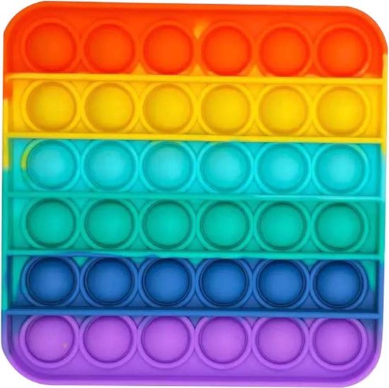 Afbeelding van het spel Pop It Fidget - Vierkant - Rainbow