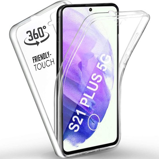 Hoesje Geschikt Voor Samsung Galaxy S21 Plus Hoesje Dual TPU Case hoesje - Galaxy S21 Plus 360° Cover 2 in 1 Case ( Voor en Achter) Transparant