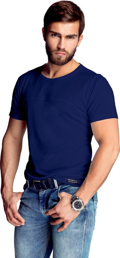 Mewa- T-shirt- James- soie vegan- bleu foncé S
