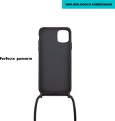 Biologisch afbreekbare smartphone hoesje met draagkoord iPhone 11 Pro Max Zwart - Duurzame cover