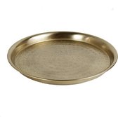 Moodadventures | Decoratie | Schaal Karakter Rond Goud L | Met Reliëf |Ø 43 cm.