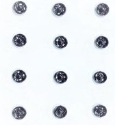 Cose - 12 drukkers zwart metaal - 8 mm - drukkers nikkelvrij - rvs drukker black coating