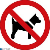 Simbol - Stickers Verboden Voor Dieren - Dieren Niet Toegestaan (P021) - Duurzame Kwaliteit - Formaat ø 5 cm.