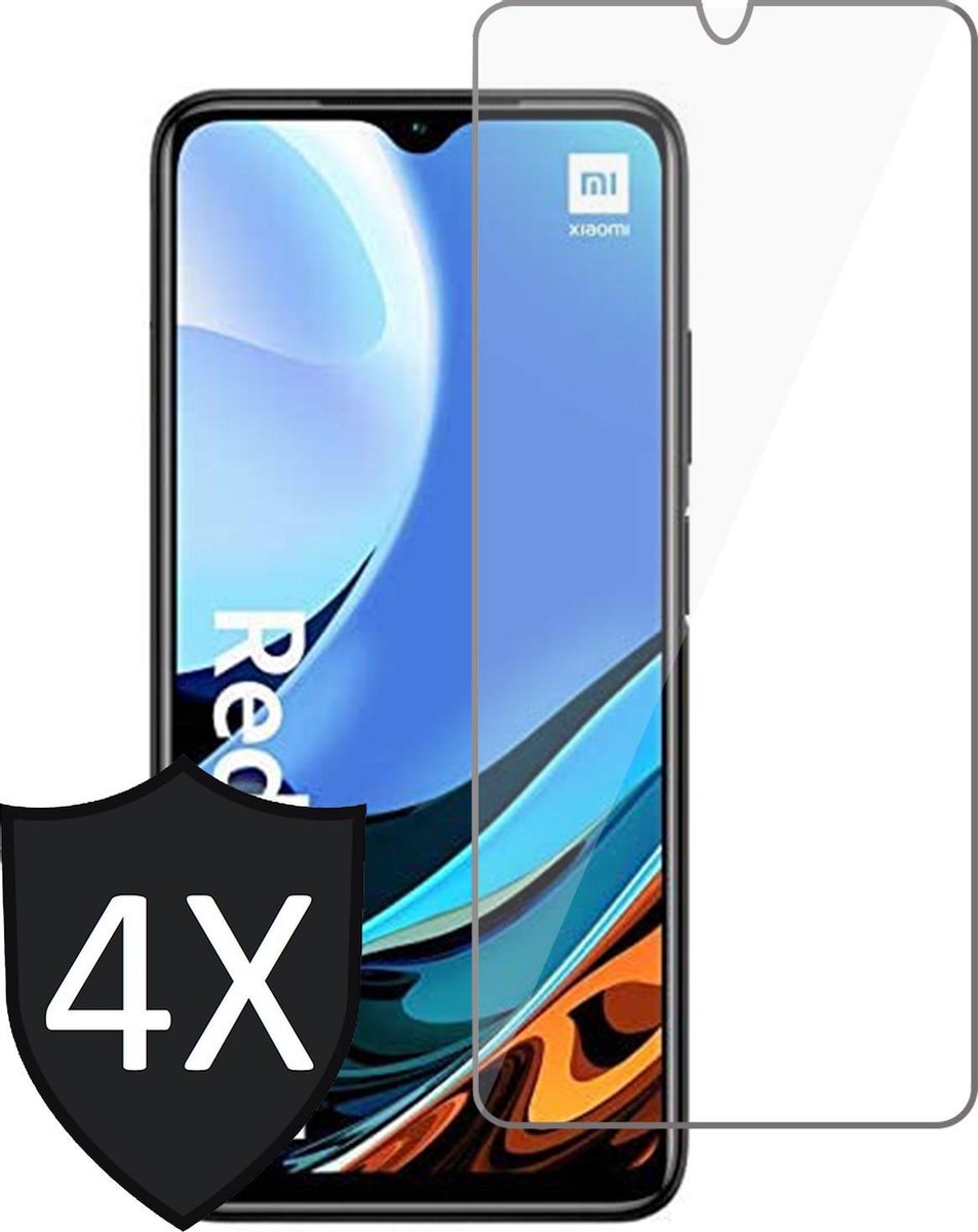 Screenprotector geschikt voor Xiaomi RedMi 9T - Screen Protector Glas - 4 Stuks