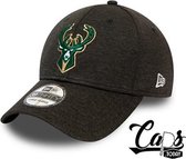 New Era Milwaukee Bucks Black Base Team Pop 39THIRTY Cap M/L