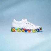 Rollerbird Quick - sneakers - dames - leer - wit – colorful NK sole - maat 37